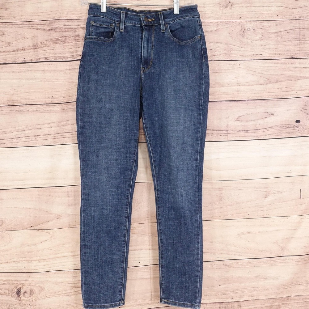 Levi's 721 High Rise Skinny Jeans Womens 29 Blue Med Wash Stretch Denim 28x27